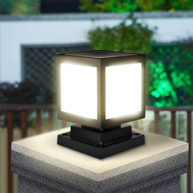 Solar Pillar Square Light
