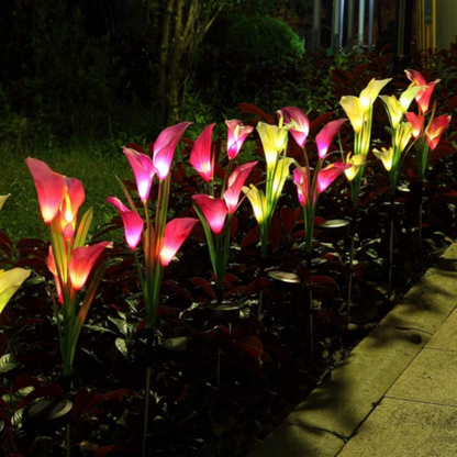 Artificial Lilies Waterproof LED Solar Garden Light