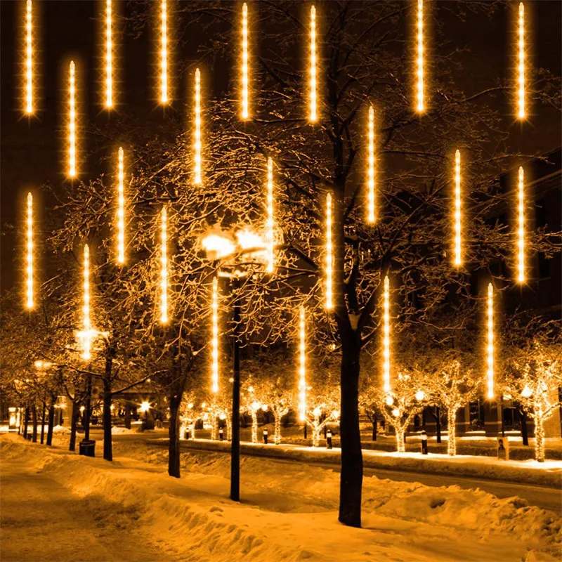 LED Meteor Shower Fairy String Garland Curtain Lights