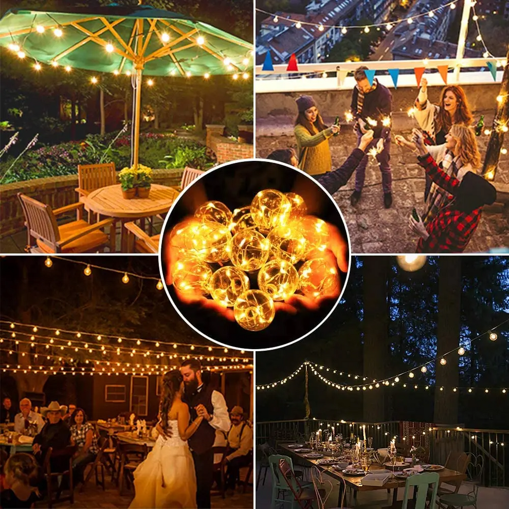Solar String Light Set Solar Patio String Light 11 Lights – Lights-AU