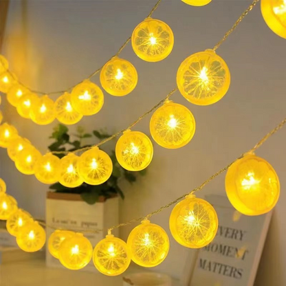 Lemon Slice Shaped String LED Lights (USB)