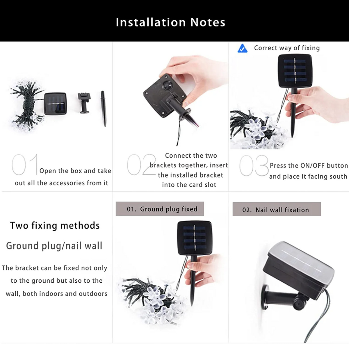Solar Outdoor LED Garden Fairy String Light